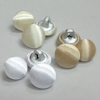 W-1040-Satin Bridal Button with Hopper Back, 2 Sizes and 3 Colors - Priced by the Dozen